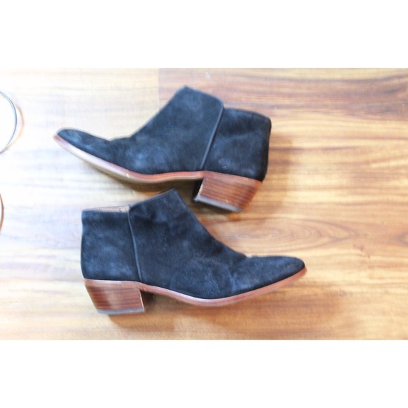 Sam Edelman Black Suede Petty Booties Size 6.5 - Picture 3 of 6